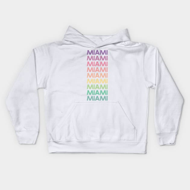 Miami Kids Hoodie by RainbowAndJackson